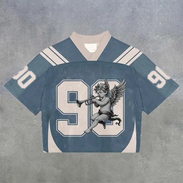 TTgarment Men‘s Baggy Mesh Jersey Shirts T-shirt Tags Logo BMS001