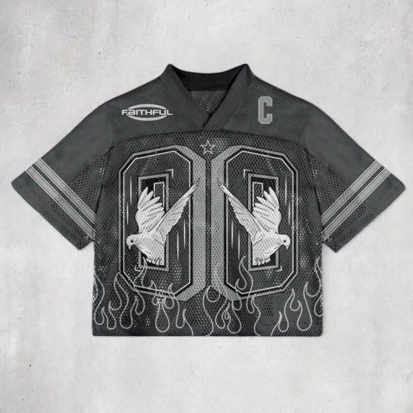 TTgarment Men‘s Baggy Mesh Jersey Shirts T-shirt Tags Logo BMS001-1