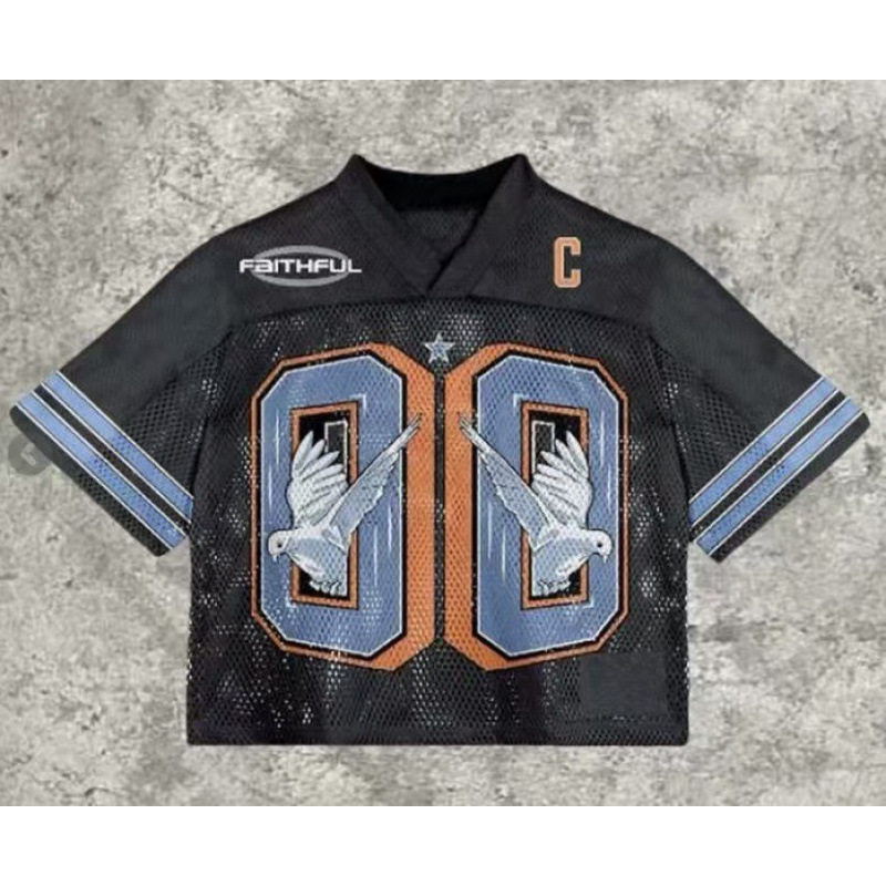 TTgarment Men‘s Baggy Mesh Jersey Shirts T-shirt Tags Logo BMS001-1