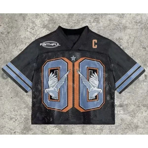 TTgarment Men‘s Baggy Mesh Jersey Shirts T-shirt Tags Logo BMS001-1