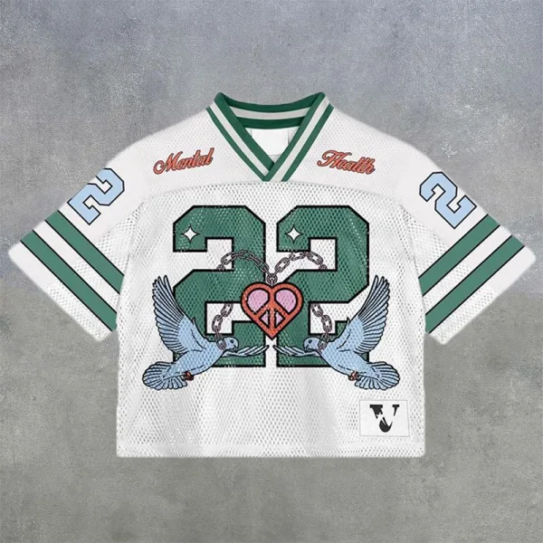 TTgarment Men‘s Baggy Mesh Jersey Shirts T-shirt Tags Logo BMS001-2