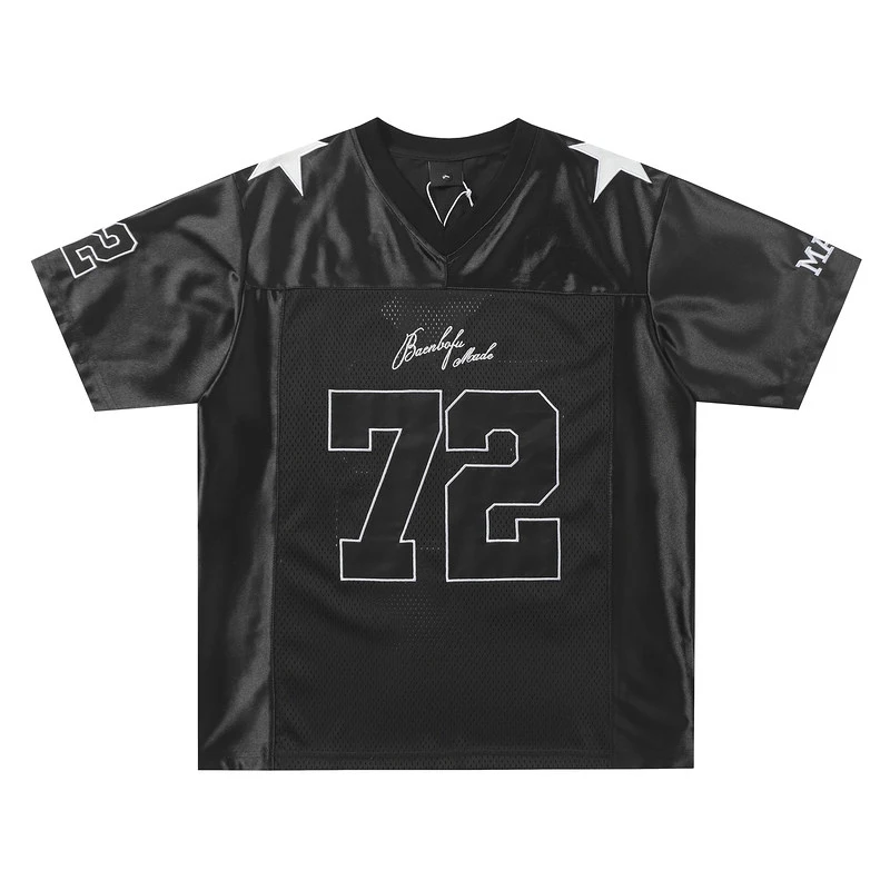 TTgarment Men‘s Baggy Mesh Jersey Shirts T-shirt Tags Logo BMS003