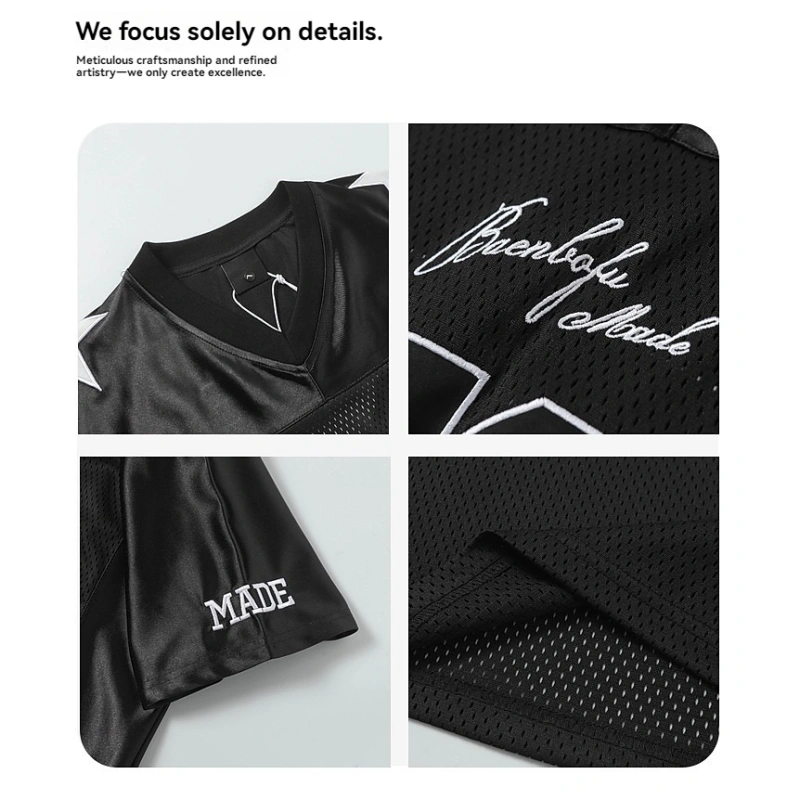 TTgarment Men‘s Baggy Mesh Jersey Shirts T-shirt Tags Logo BMS003-1