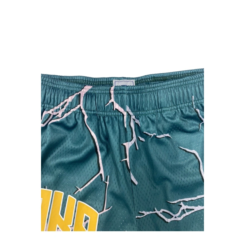 TTgarment  High-street style color-blocked printed mesh athletic shorts, loose and casual five-quarter length pants    U446
