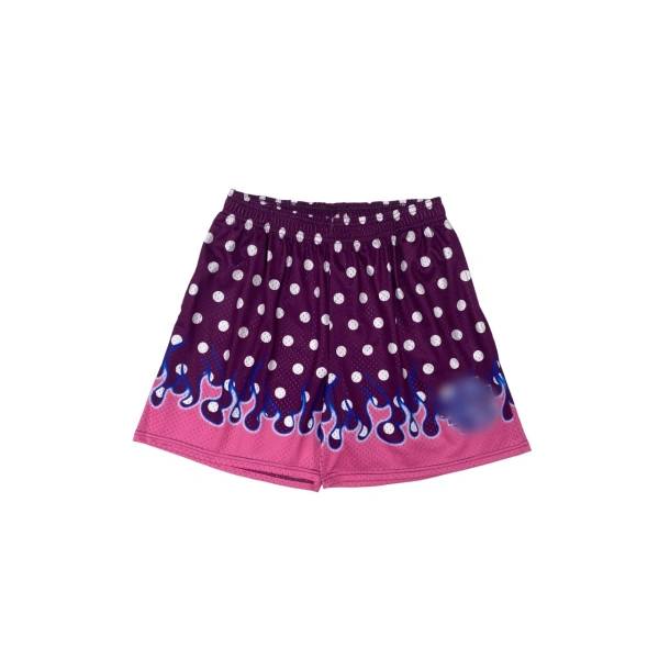 TTgarment  Summer quick-drying color-blocked polka dot flame mesh shorts, American street basketball shorts   U448