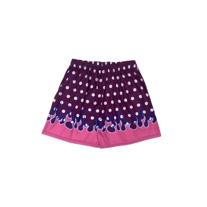 TTgarment  Summer quick-drying color-blocked polka dot flame mesh shorts, American street basketball shorts   U448