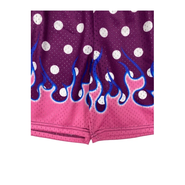 TTgarment  Summer quick-drying color-blocked polka dot flame mesh shorts, American street basketball shorts   U448
