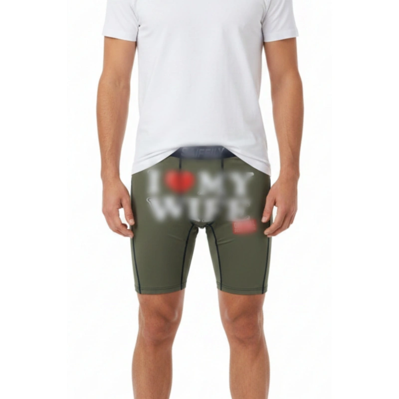 TTgarment  Army Green Print Men's Boxer Briefs, Elastic and Comfortable Mid-Rise Sports Briefs  TF084