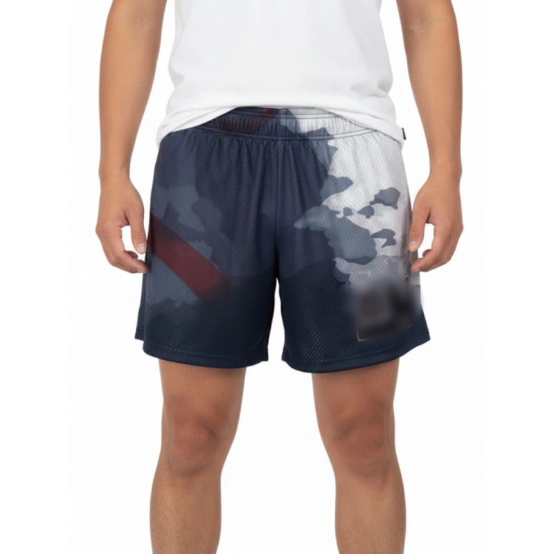 TTgarment  American-style camouflage gradient mesh athletic shorts, breathable, loose-fitting, casual basketball shorts.  U445