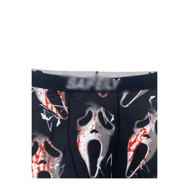 TTgarment  Dark-style printed men's boxer briefs, unique, breathable, mid-rise athletic shorts   TF085