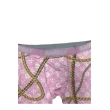TTgarment  Pink floral chain men's boxer briefs, unique and breathable sports swim trunks  TF087