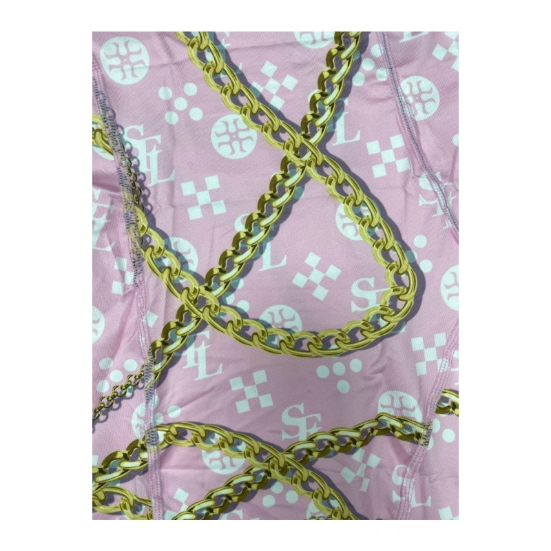 TTgarment  Pink floral chain men's boxer briefs, unique and breathable sports swim trunks  TF087