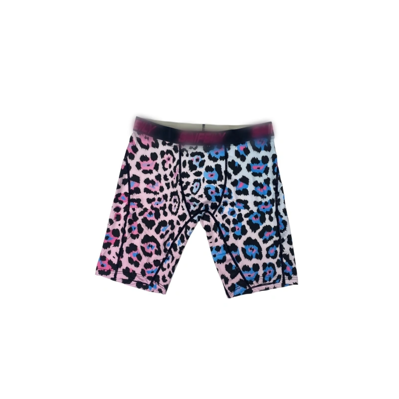 TTgarment Gradient leopard print men's swim trunks, ice silk quick-drying breathable sports boxer shorts  TF088
