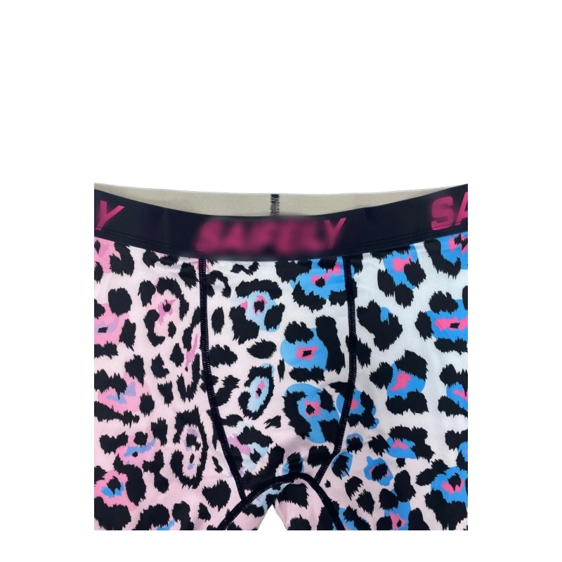 TTgarment Gradient leopard print men's swim trunks, ice silk quick-drying breathable sports boxer shorts  TF088