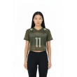 TTgarment  Green summer American style mesh V-neck cropped T-shirt, street style printed hot girl top  T1211