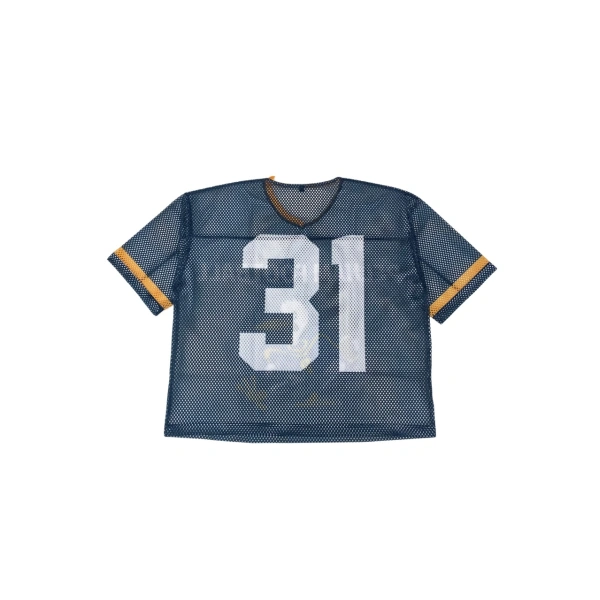 TTgarment  Summer Blue Mesh V-Neck Short-Sleeve T-Shirt with Cartoon Print  T1212