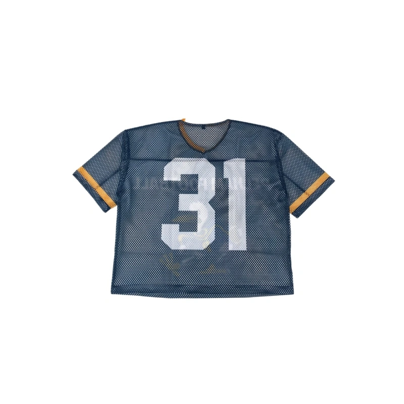 TTgarment  Summer Blue Mesh V-Neck Short-Sleeve T-Shirt with Cartoon Print  T1212