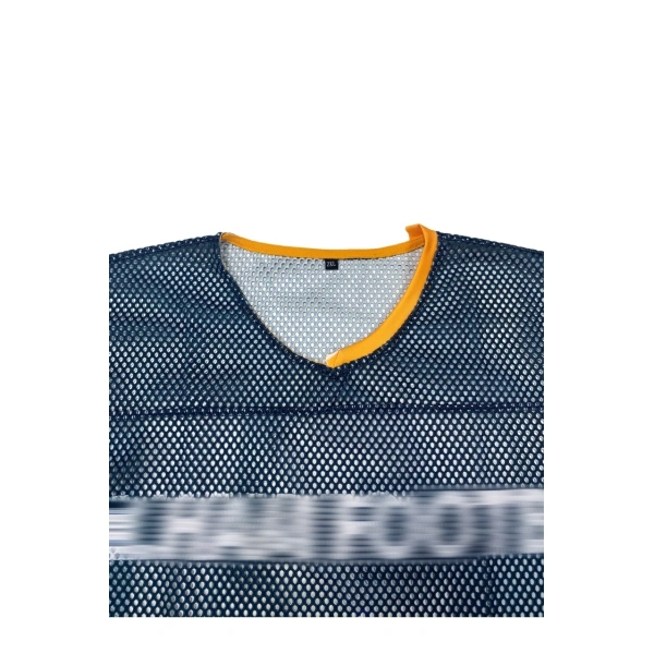 TTgarment  Summer Blue Mesh V-Neck Short-Sleeve T-Shirt with Cartoon Print  T1212