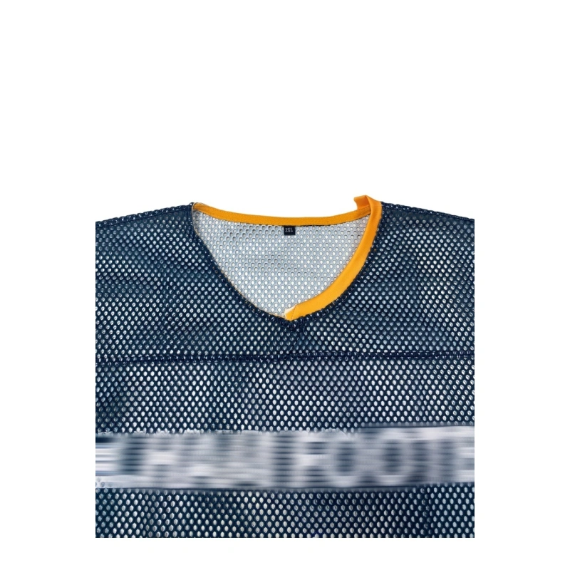 TTgarment  Summer Blue Mesh V-Neck Short-Sleeve T-Shirt with Cartoon Print  T1212