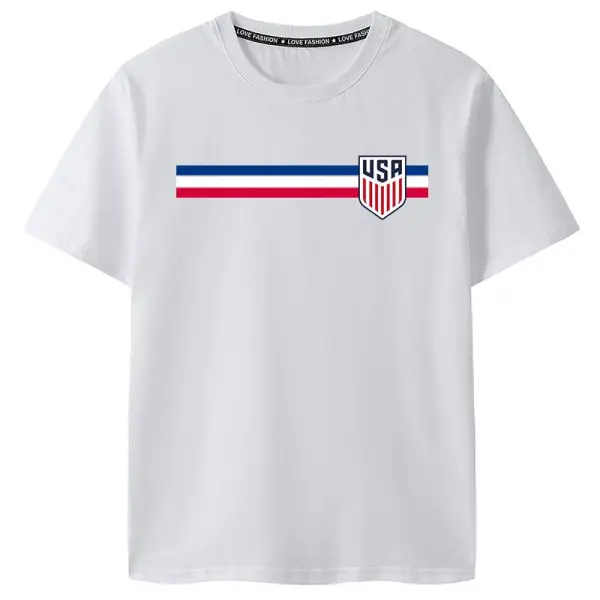 TTgarment Custom Football Print Short Sleeve T-Shirt  WCA004