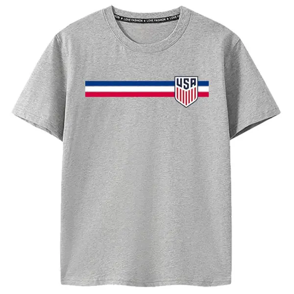 TTgarment Custom Football Print Short Sleeve T-Shirt  WCA004