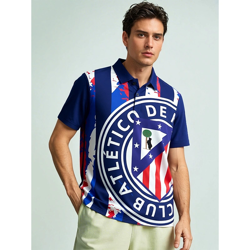 TTgarment Football Polo Shirt Printed Logo Large Size Quick-Dry Unisex Trendy Design for Men WCA009