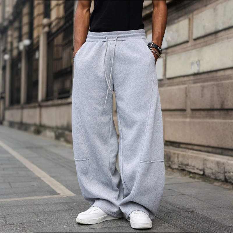 TTgarment Men's Cotton Drawstring Sweatpants Full Length  BGS002-1