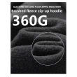 TTgarment Custom Made Black Baggy Double-Zipper Hooded Sweatshirt for Men BGS004-1