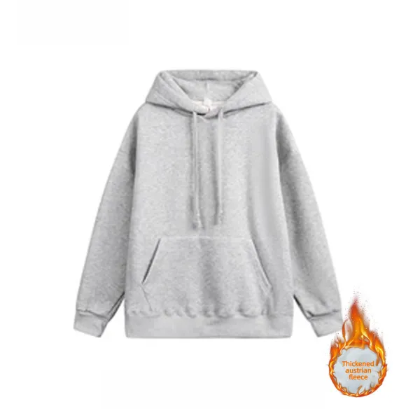 TTgarment Baggy Blue Washed Distressed Hooded Sweatshirt for Unisex BGS006-1