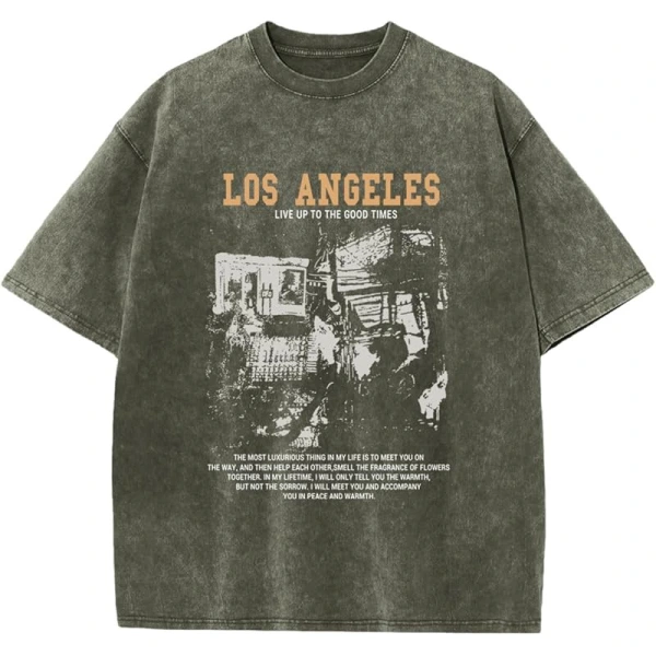 TTgarment Custom Made Washed Distressed 230g Oversized Graphic T-shirts GPT001