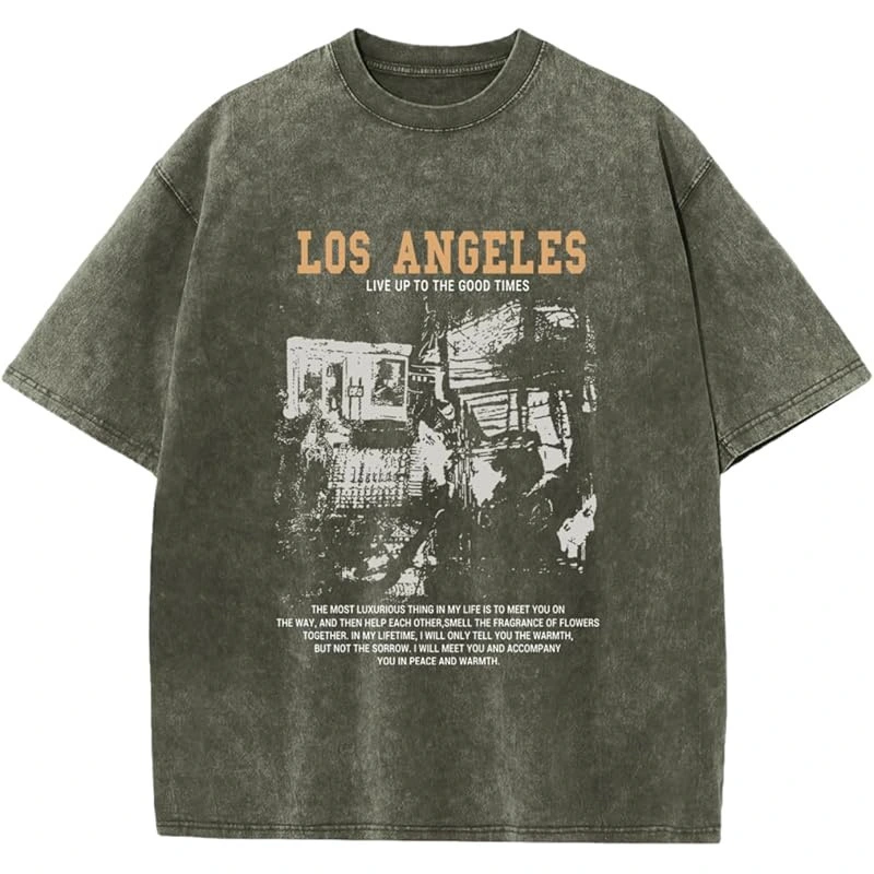 TTgarment Custom Made Washed Distressed 230g Oversized Graphic T-shirts GPT001