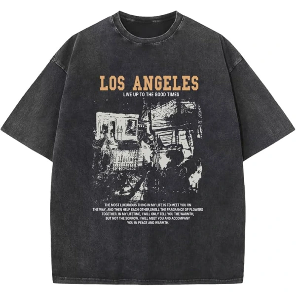 TTgarment Custom Made Washed Distressed 230g Oversized Graphic T-shirts GPT001