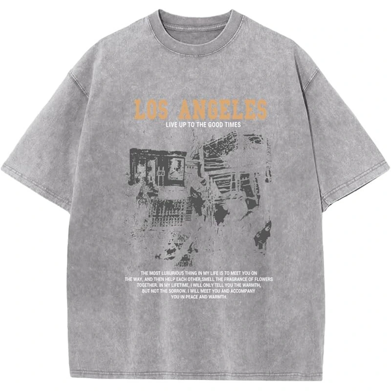 TTgarment Custom Made Washed Distressed 230g Oversized Graphic T-shirts GPT001