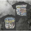 TTgarment Custom Made Y2k Graffiti Print Trendy Brand Oversized Loose Couple T-shirt GPT006