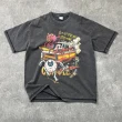 TTgarment Logo Print Acid-washed T-shirts Custom Blank Cotton Direct-print  GPT008-1