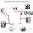 TTgarment Logo Print Acid-washed T-shirts Custom Blank Cotton Direct-print  GPT008-1