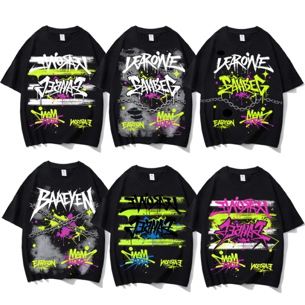 TTgarment  Custom Drop-shoulder Men's Graphic Oversized T-shirt GPT009