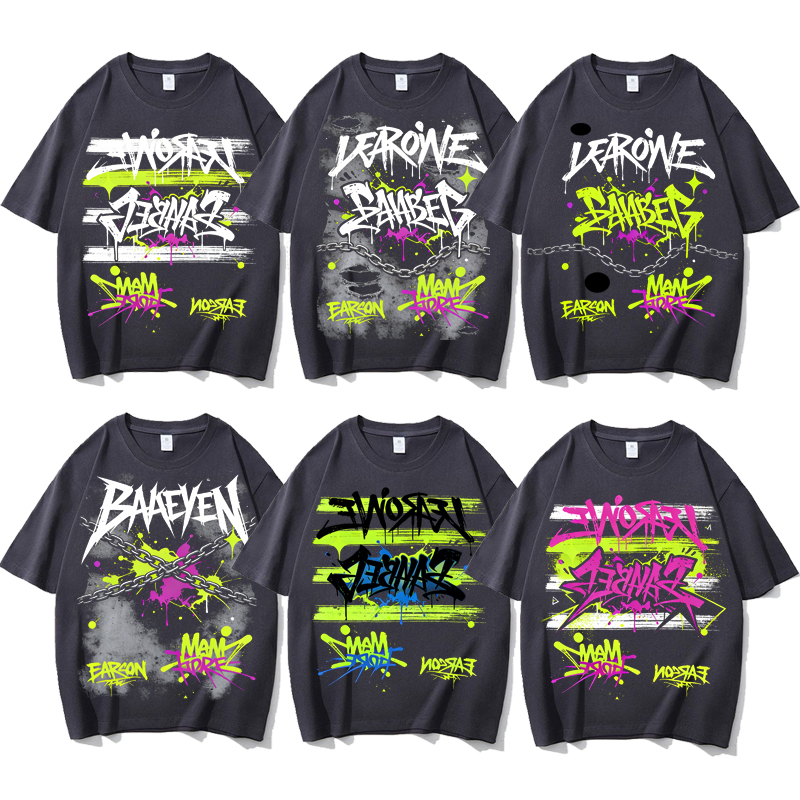 TTgarment Low MOQ Drop-shoulder Men's Graphic Oversized T-shirt GPT009-1