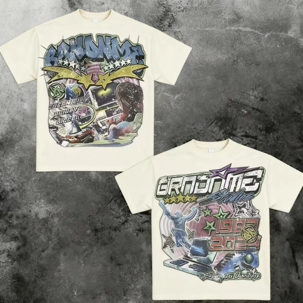 TTgarment Custom Design Graphic T-shirt Men's Heavy Streetwear Custom Pattern Print GPT006-1