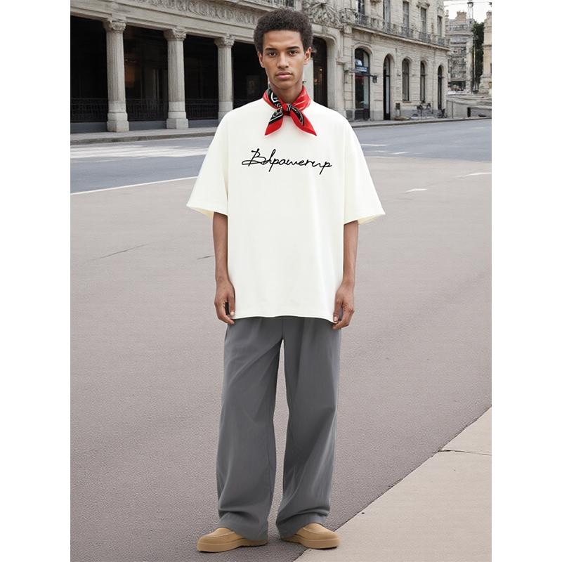 TTgarment Custom Design Breathable Chain Stitch Logo Promotional T Shirt CSL001