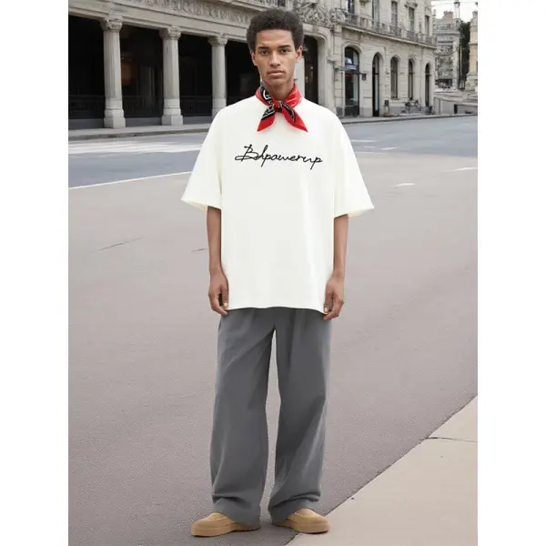 TTgarment Custom Design Breathable Chain Stitch Logo Promotional T Shirt CSL001