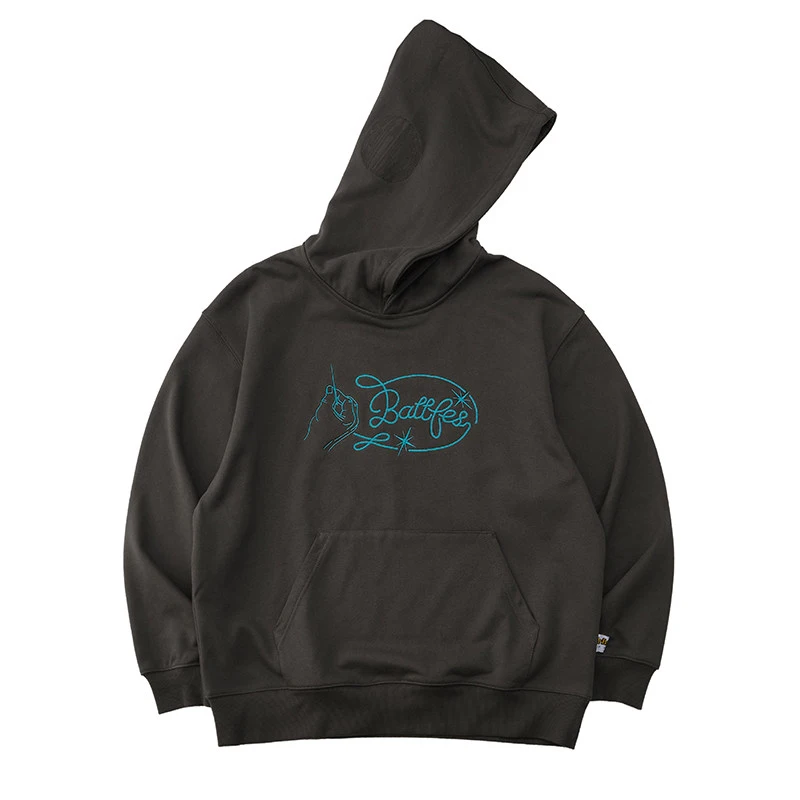 TTgarment Men's Oversized Hoodies Chain Stitch Logo Pullover Hoodie CSL004
