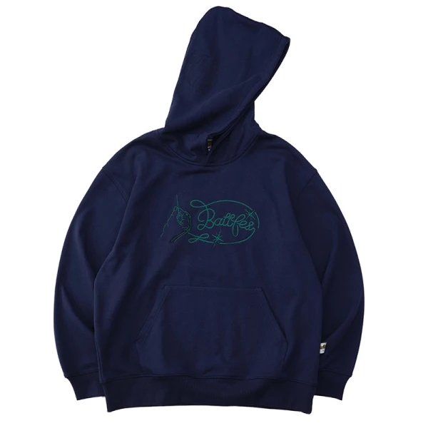 TTgarment Men's Oversized Hoodies Chain Stitch Logo Pullover Hoodie CSL004