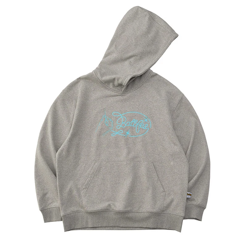 TTgarment Men's Oversized Hoodies Chain Stitch Logo Pullover Hoodie CSL004