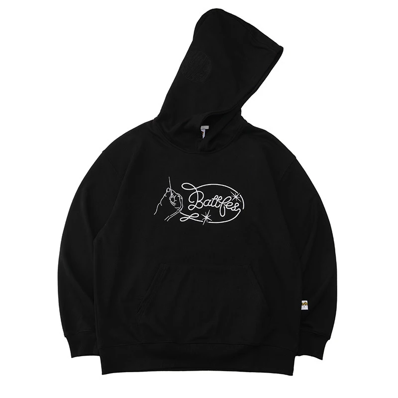 TTgarment Men's Oversized Hoodies Chain Stitch Logo Pullover Hoodie CSL004