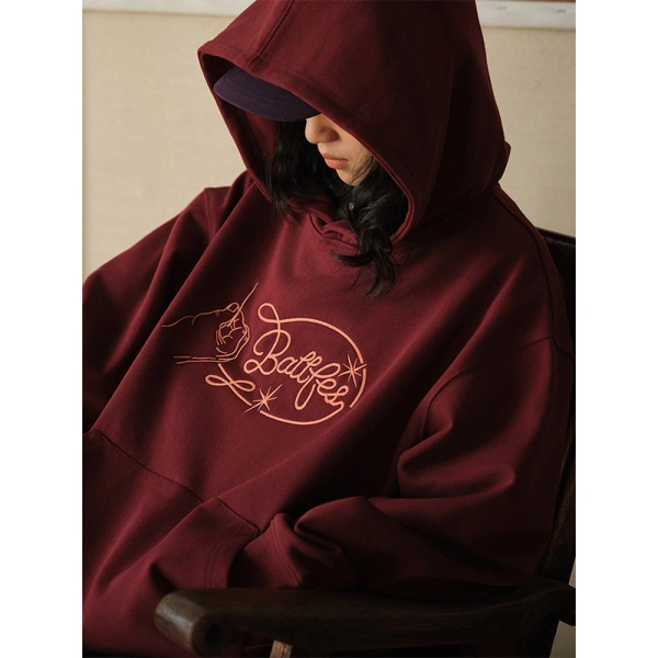 TTgarment OEM Custom Chain Stitch Logo Printing Logo Cotton Hoodie CSL004-1