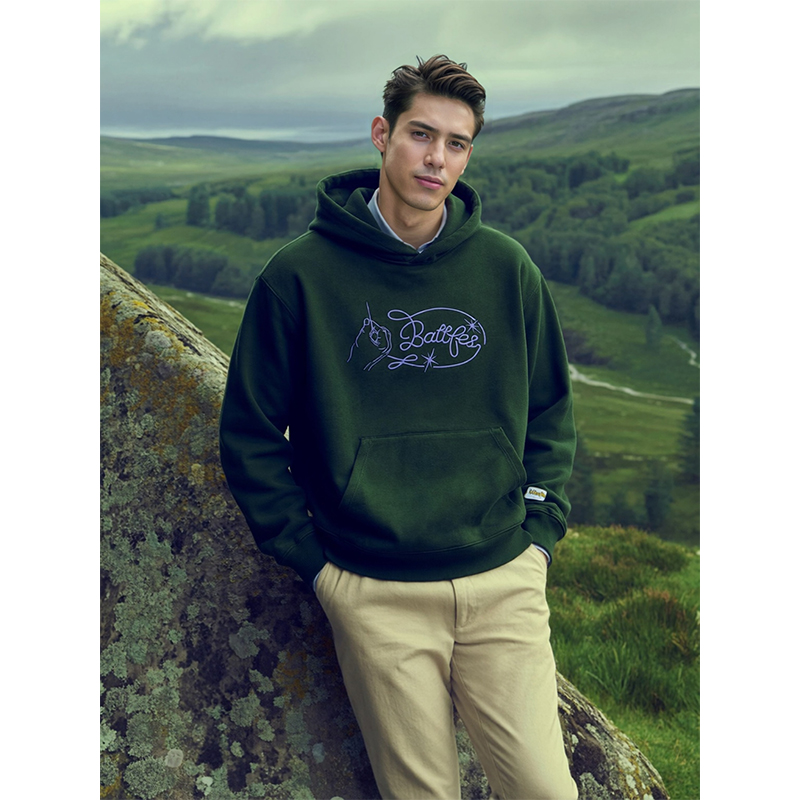TTgarment Chain Stitch Logo Pullover Hoodie CSL004-3