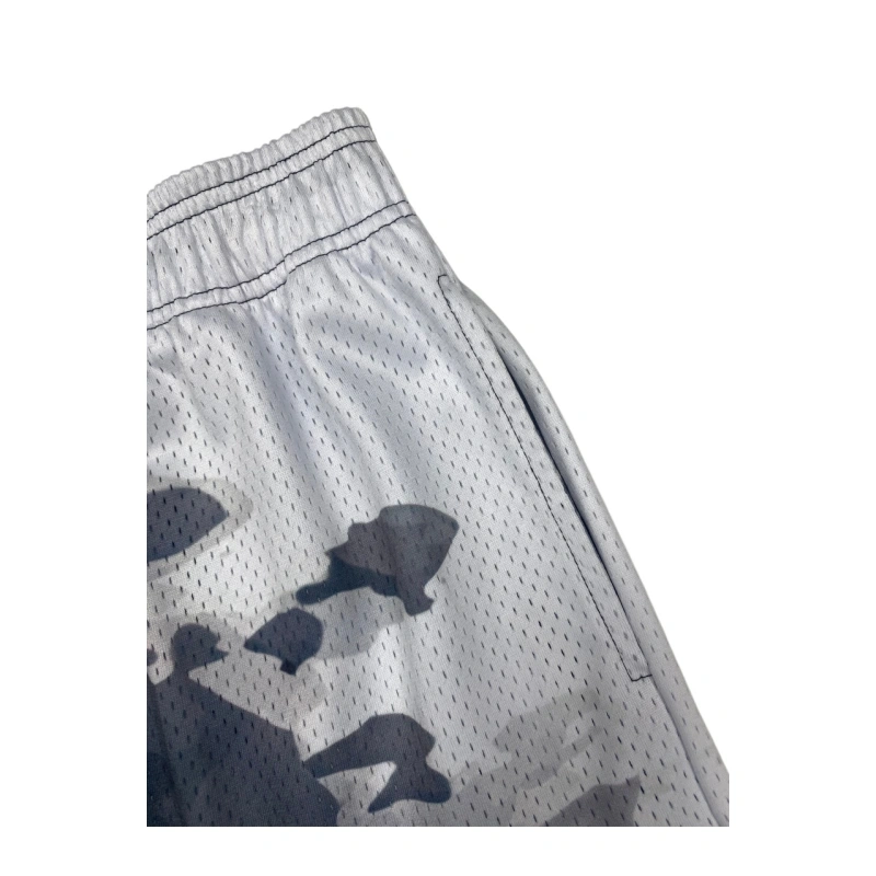 TTgarment  High-street style color-blocked printed mesh athletic shorts, loose and casual five-quarter length pants  U445