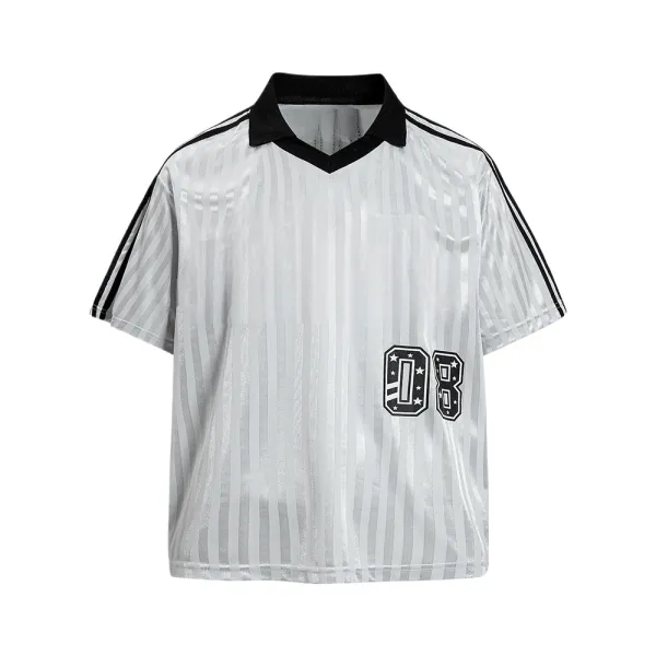 TTgarment American Retro Casual Style Sports Striped Short-sleeve T-shirt For Men SJT010 