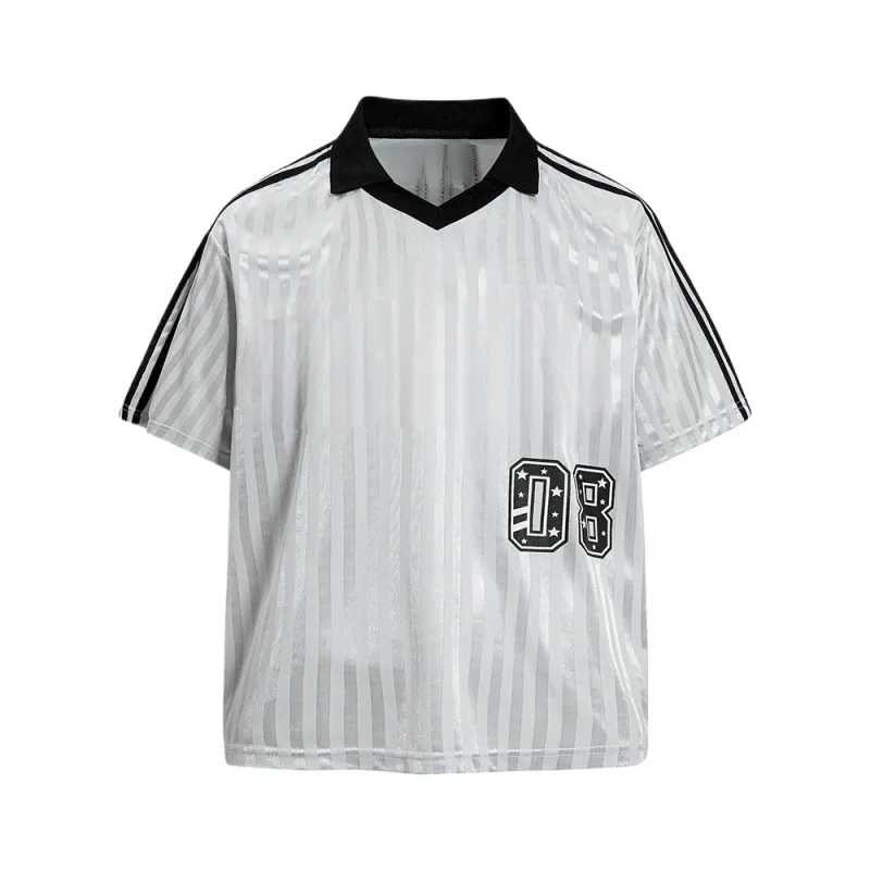 TTgarment American Retro Casual Style Sports Striped Short-sleeve T-shirt For Men SJT010 